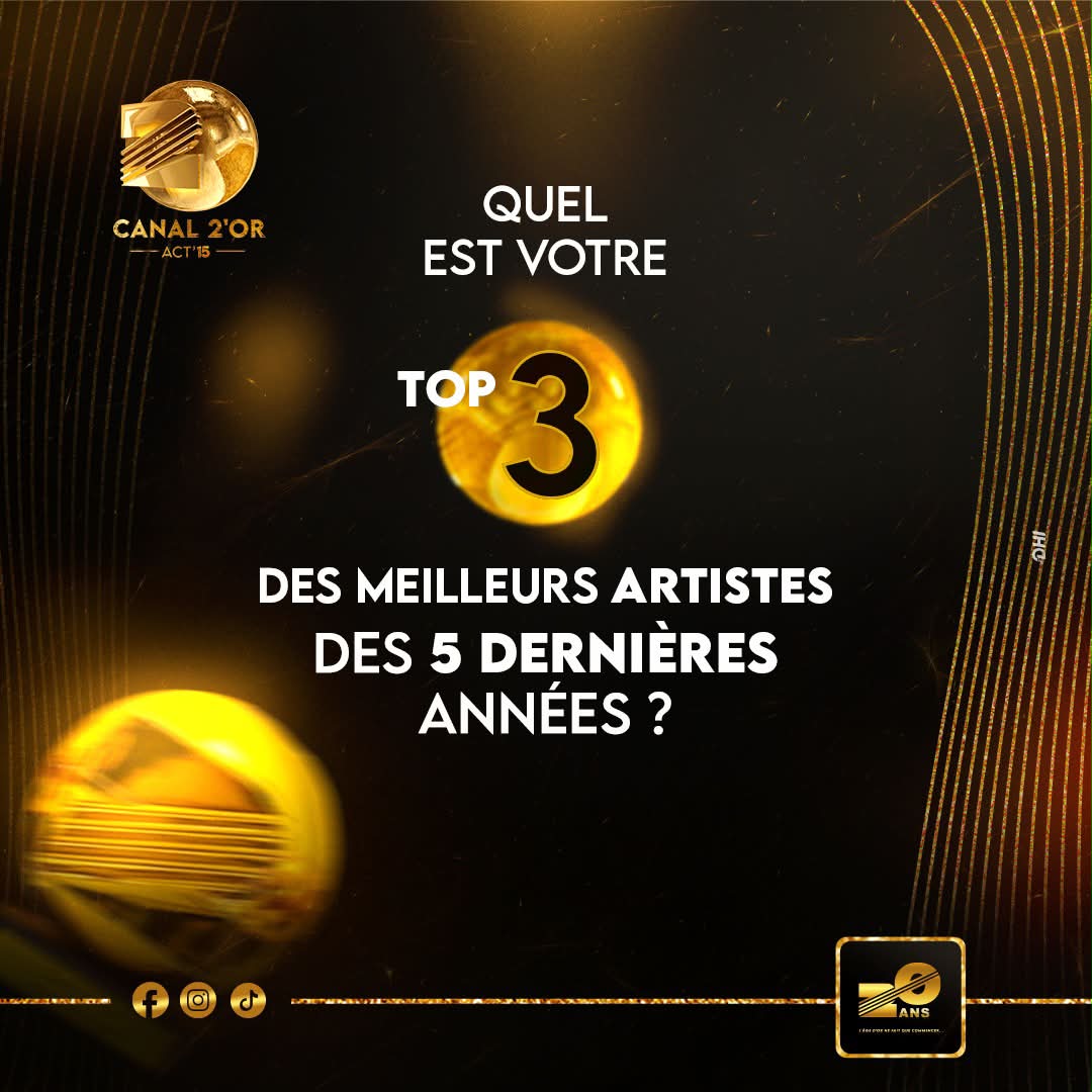 Mentionnez votre top 3 en commentaires 😁

#fun
#Canal2Or
#Age2Or